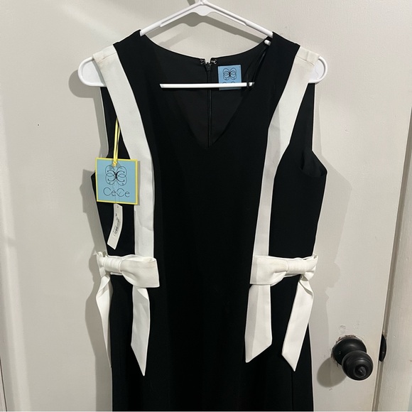 Women’s Macys Cece Black and White Dress Size 12 NWT - Picture 2 of 10